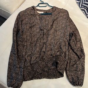 Michael by Michael Kors leopard print blouse.